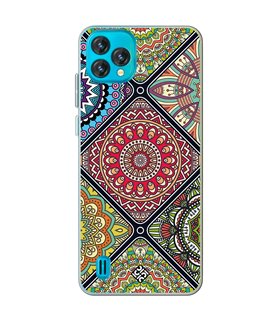 Funda para [ Blackview Oscal C60 ] Dibujo Auténtico [ Motivos Mandala ] de Silicona Flexible para Smartphone 