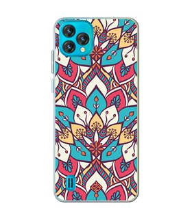 Funda para [ Blackview Oscal C60 ] Dibujo Auténtico [ Mosaico Floral Mandala ] de Silicona Flexible para Smartphone