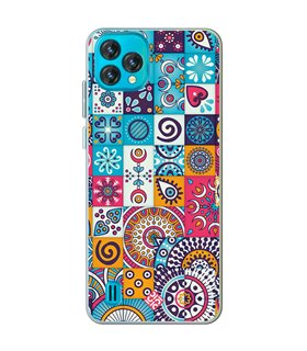 Funda para [ Blackview Oscal C60 ] Dibujo Auténtico [ Collage Mosaico Mandala ] de Silicona Flexible