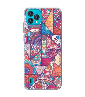 Funda para [ Blackview Oscal C60 ] Dibujo Auténtico [ Mosaico Vidriera Mandala ] de Silicona Flexible