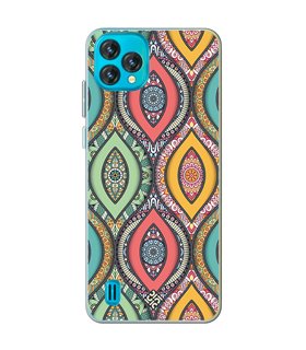 Funda para [ Blackview Oscal C60 ] Dibujo Auténtico [ Ojo de Hamsa Mandala ] de Silicona Flexible