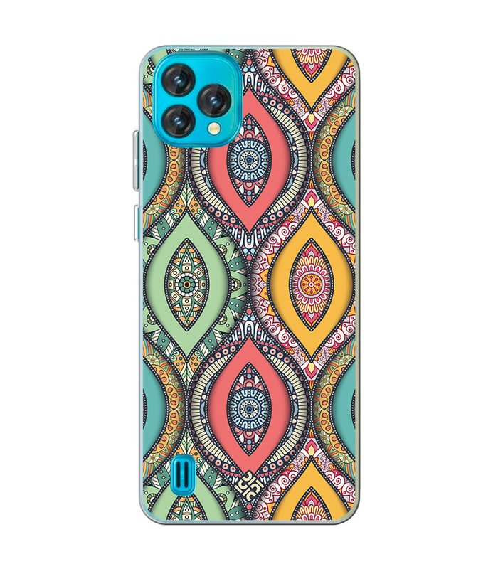 Funda para [ Blackview Oscal C60 ] Dibujo Auténtico [ Ojo de Hamsa Mandala ] de Silicona Flexible