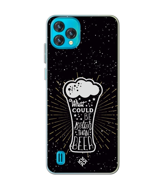 Funda para [ Blackview Oscal C60 ] Dibujo Auténtico [ What Could  Be Better Than Beer ] de Silicona Flexible