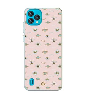 Funda para [ Blackview Oscal C60 ] Dibujo Auténtico [ Ojo de Hamsa Colores Pastel ] de Silicona