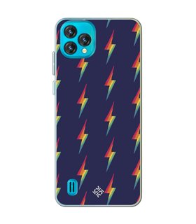 Funda para [ Blackview Oscal C60 ] Dibujo Auténtico [ Rayos de Colores ] de Silicona Flexible