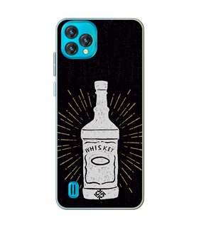 Funda para [ Blackview Oscal C60 ] Dibujo Auténtico [ Whiskey ] de Silicona Flexible para Smartphone