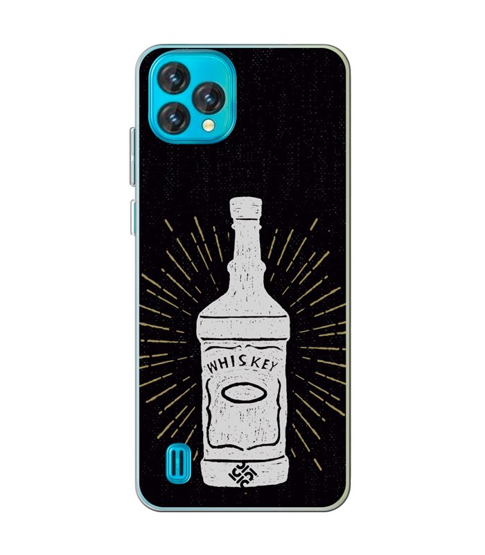 Funda para [ Blackview Oscal C60 ] Dibujo Auténtico [ Whiskey ] de Silicona Flexible para Smartphone