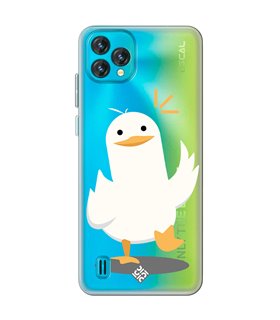 Funda para [ Blackview Oscal C60 ] Dibujo Auténtico [ Pato Caminando ] de Silicona Flexible para Smartphone 