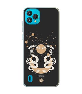 Funda para [ Blackview Oscal C60 ] Dibujo Zodiaco [ Signo Zodiacal - Geminis ] de Silicona Flexible para Smartphone 