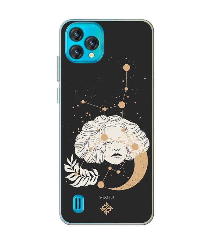 Funda para [ Blackview Oscal C60 ] Dibujo Zodiaco [ Signo Zodiacal - Virgo ] de Silicona Flexible para Smartphone 