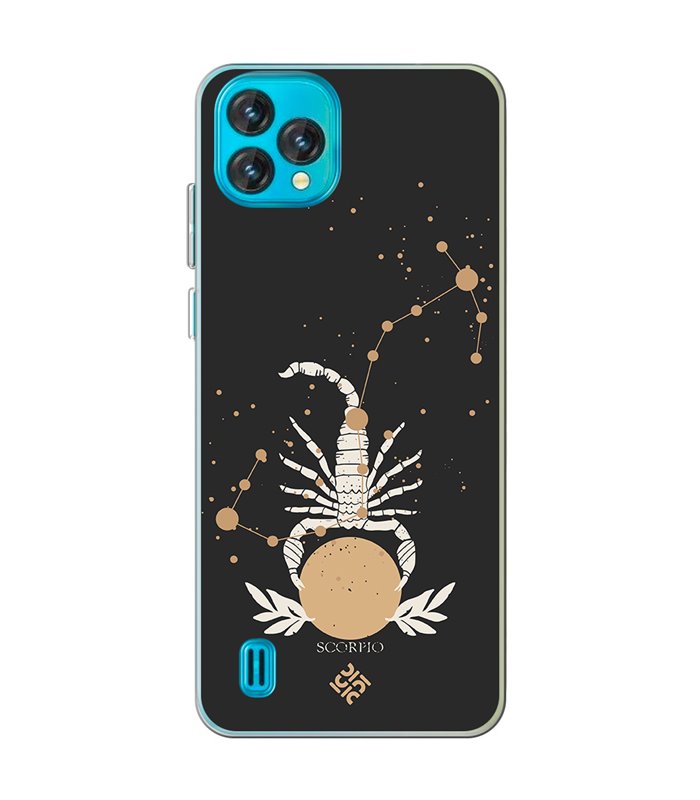 Funda para [ Blackview Oscal C60 ] Dibujo Zodiaco [ Signo Zodiacal - Escorpio ] de Silicona Flexible para Smartphone 