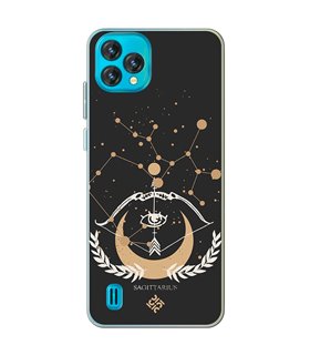 Funda para [ Blackview Oscal C60 ] Dibujo Zodiaco [ Signo Zodiacal - Sagitario ] de Silicona Flexible para Smartphone 