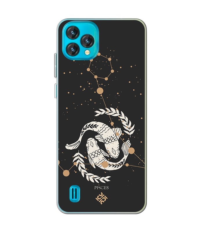 Funda para [ Blackview Oscal C60 ] Dibujo Zodiaco [ Signo zodiacal - Picis ] de Silicona Flexible para Smartphone 