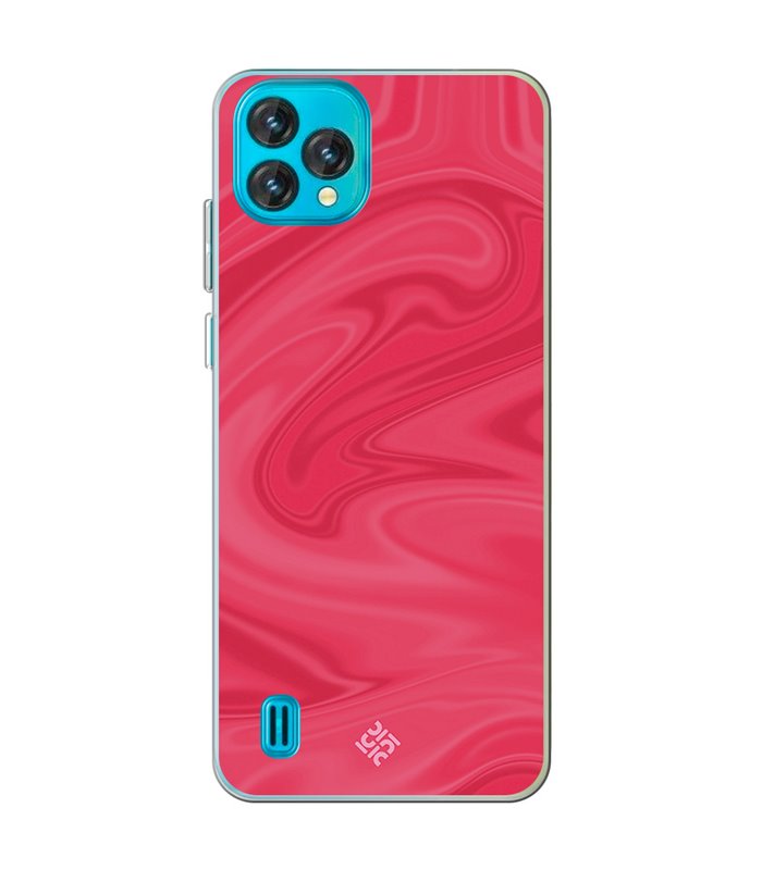 Funda para [ Blackview Oscal C60 ] Color del Año Magenta [ Seda - Patrón de Seda ] de Silicona Flexible para Smartphone