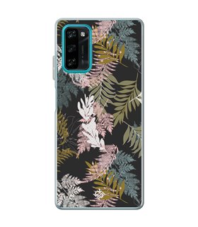 Funda para [ Blackview A100 ] Dibujo Botánico [ Diseño de hojas ] de Silicona Flexible para Smartphone