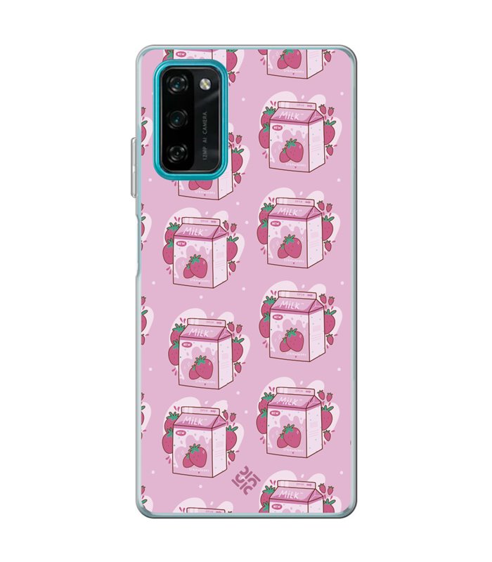 Funda para [ Blackview A100 ] Dibujo Cute [ Brick Leche de Fresa ] de Silicona Flexible para Smartphone