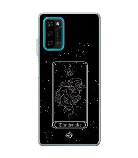 Funda para [ Blackview A100 ] Dibujo Esotérico [ Carta del Tarot - The Snake ] de Silicona Flexible