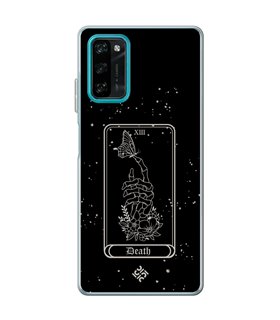 Funda para [ Blackview A100 ] Dibujo Esotérico [ Carta del Tarot -  Death ] de Silicona Flexible para Smartphone