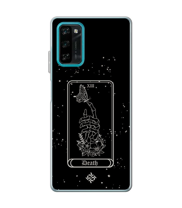 Funda para [ Blackview A100 ] Dibujo Esotérico [ Carta del Tarot -  Death ] de Silicona Flexible para Smartphone