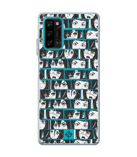 Funda para [ Blackview A100 ] Dibujos Frikis [ Ojos Estilo Manga - Concepto de Historieta ] de Silicona Flexible