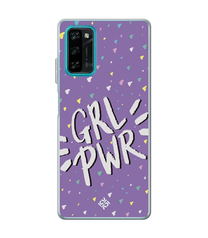 Funda para [ Blackview A100 ] Dibujo Frases Guays [ GRL Power ] de Silicona Flexible para Smartphone 