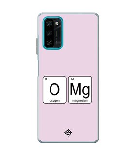 Funda para [ Blackview A100 ] Dibujo Frases Guays [ Oxigeno + Magnesio - OMG ] de Silicona Flexible