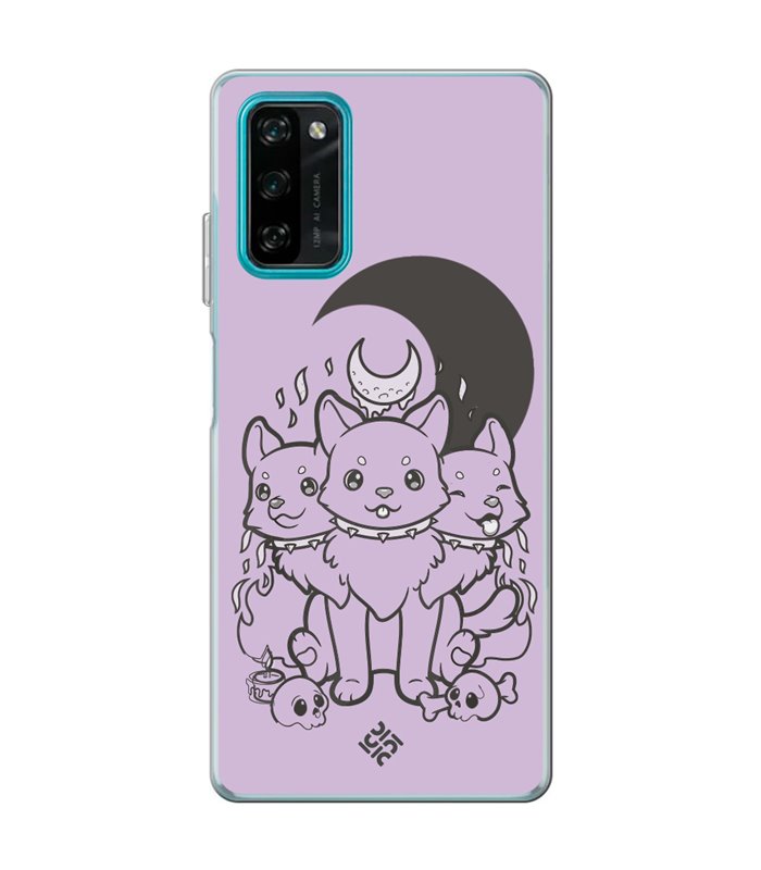 Funda para [ Blackview A100 ] Dibujo Gotico [ Cute Cancerbero ] de Silicona Flexible para Smartphone 