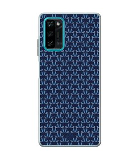 Funda para [ Blackview A100 ] Dibujo Japones [ Patron Abstracto Loto Azul ] de Silicona Flexible 