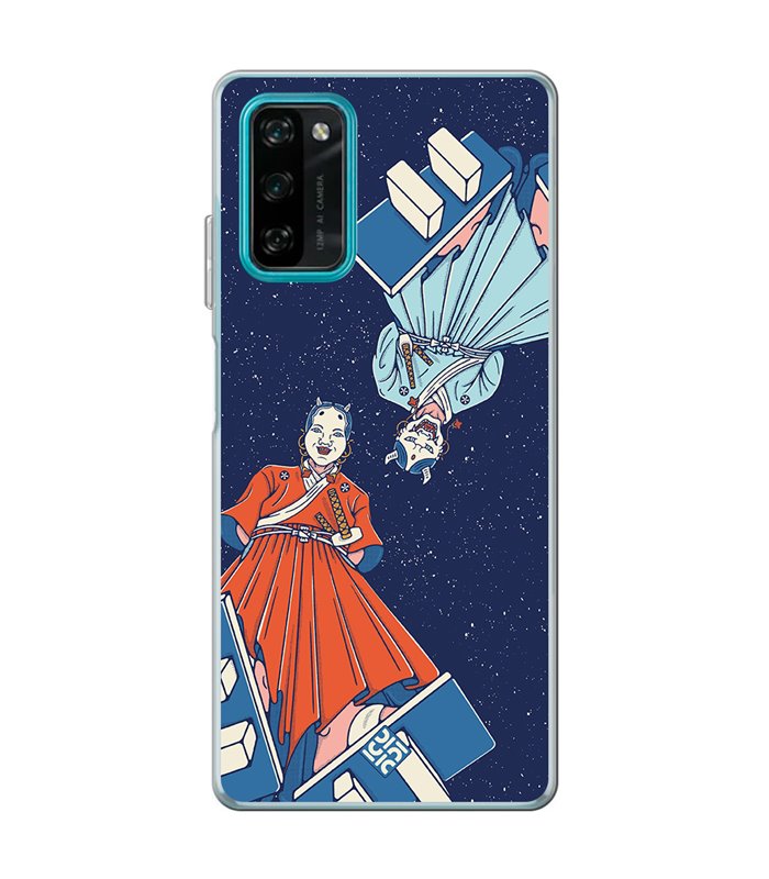 Funda para [ Blackview A100 ] Dibujo Japones [ Los dioses Japoneses Desde Arriba ] de Silicona