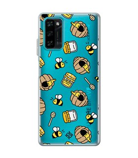 Funda para [ Blackview A100 ] Dibujo Mascotas [ Miel y Abejas ] de Silicona Flexible para Smartphone 