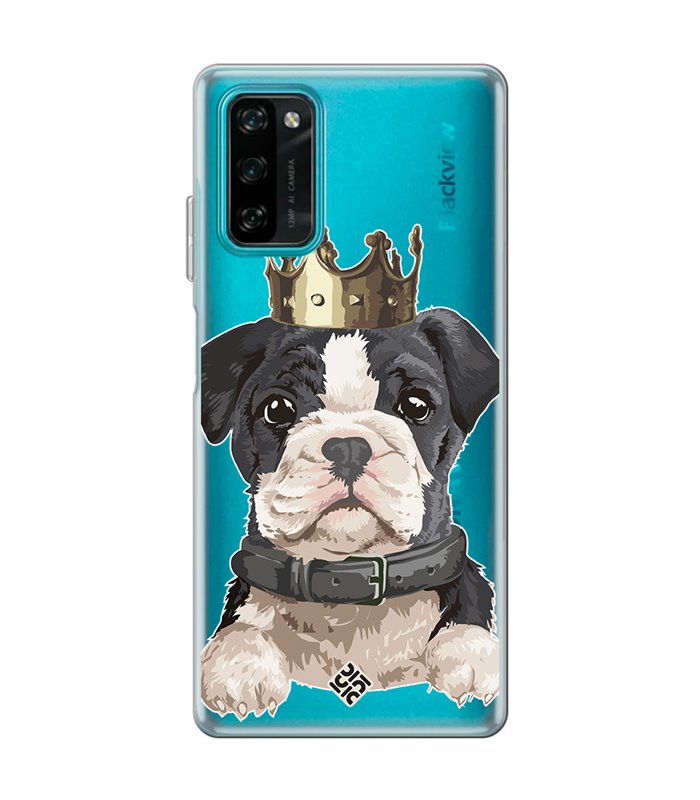 Funda para [ Blackview A100 ] Dibujo Mascotas [ Perrito King ] de Silicona Flexible para Smartphone 