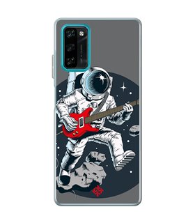 Funda para [ Blackview A100 ] Diseño Música [ Guitarrista Espacial ] de Silicona Flexible