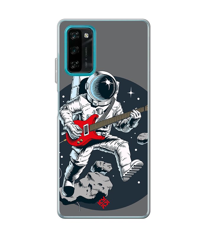 Funda para [ Blackview A100 ] Diseño Música [ Guitarrista Espacial ] de Silicona Flexible