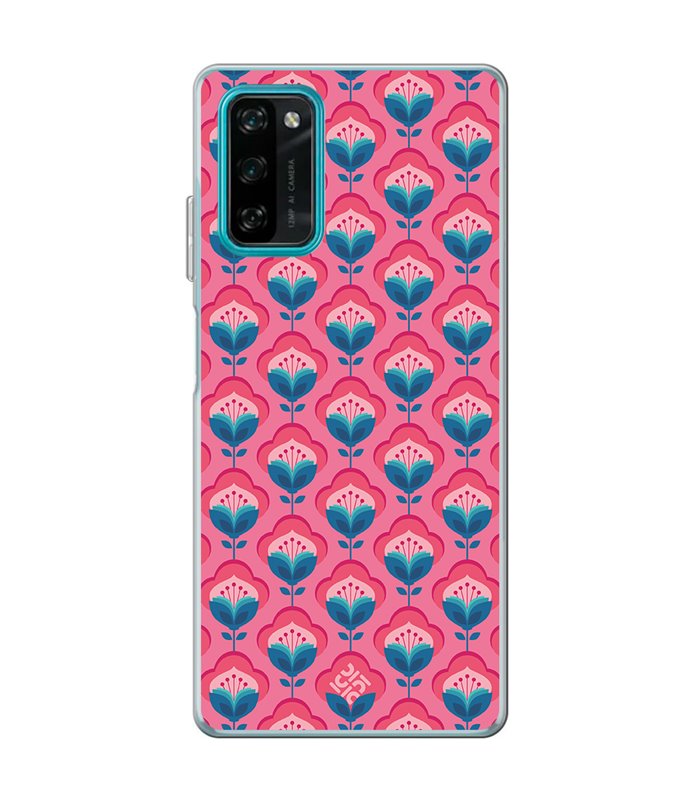 Funda para [ Blackview A100 ] Dibujos Retro [ Algodones Rosa - Caleidoscopio ] de Silicona