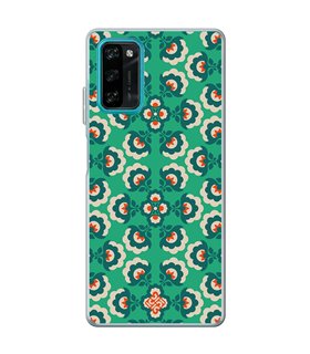 Funda para [ Blackview A100 ] Dibujos Retro [ Algodones Verdes - Caleidoscopio ] de Silicona