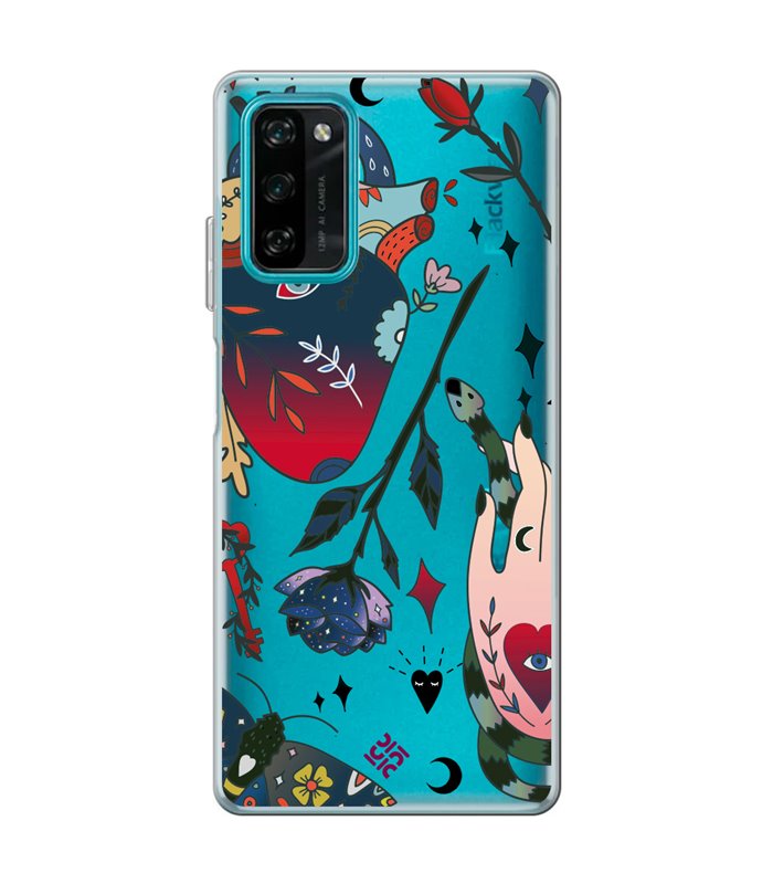 Funda para [ Blackview A100 ] Dibujo Tendencias [ Doodle Tatuaje Esotérico ] de Silicona