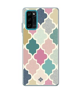 Funda para [ Blackview A100 ] Dibujo Tendencias [ Diseño Azulejos de Colores ] de Silicona Flexible para Smartphone