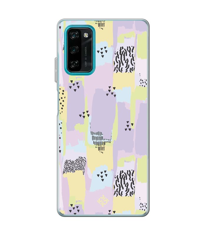 Funda para [ Blackview A100 ] Dibujo Tendencias [ Patron Pinceladas Coloridas Con Estampado ] de Silicona Flexible