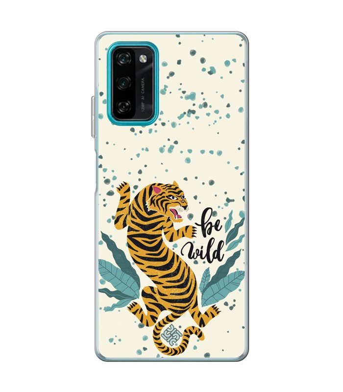 Funda para [ Blackview A100 ] Dibujo Tendencias [ Tigre - Be Wild ] de Silicona Flexible para Smartphone 