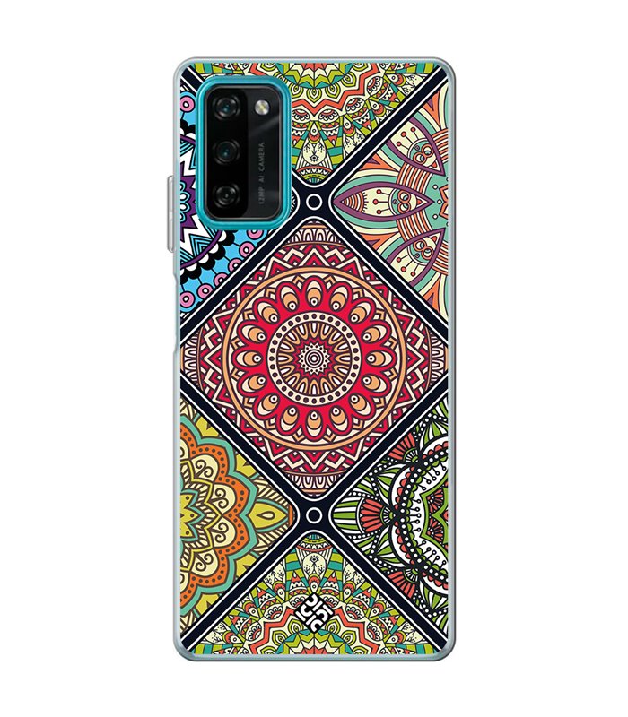 Funda para [ Blackview A100 ] Dibujo Auténtico [ Motivos Mandala ] de Silicona Flexible para Smartphone 