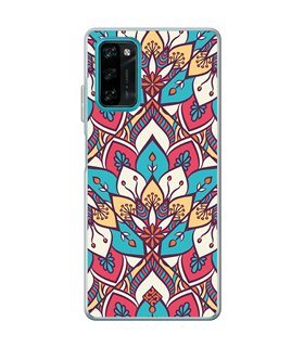 Funda para [ Blackview A100 ] Dibujo Auténtico [ Mosaico Floral Mandala ] de Silicona Flexible para Smartphone