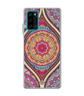 Funda para [ Blackview A100 ] Dibujo Auténtico [ Baldosa de Teja Mandala ] de Silicona Flexible