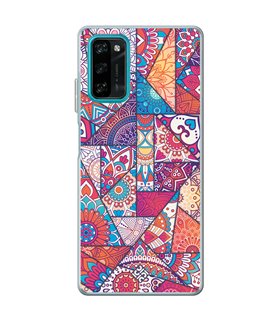 Funda para [ Blackview A100 ] Dibujo Auténtico [ Mosaico Vidriera Mandala ] de Silicona Flexible