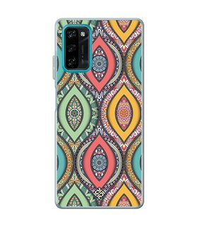 Funda para [ Blackview A100 ] Dibujo Auténtico [ Ojo de Hamsa Mandala ] de Silicona Flexible