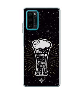 Funda para [ Blackview A100 ] Dibujo Auténtico [ What Could  Be Better Than Beer ] de Silicona Flexible