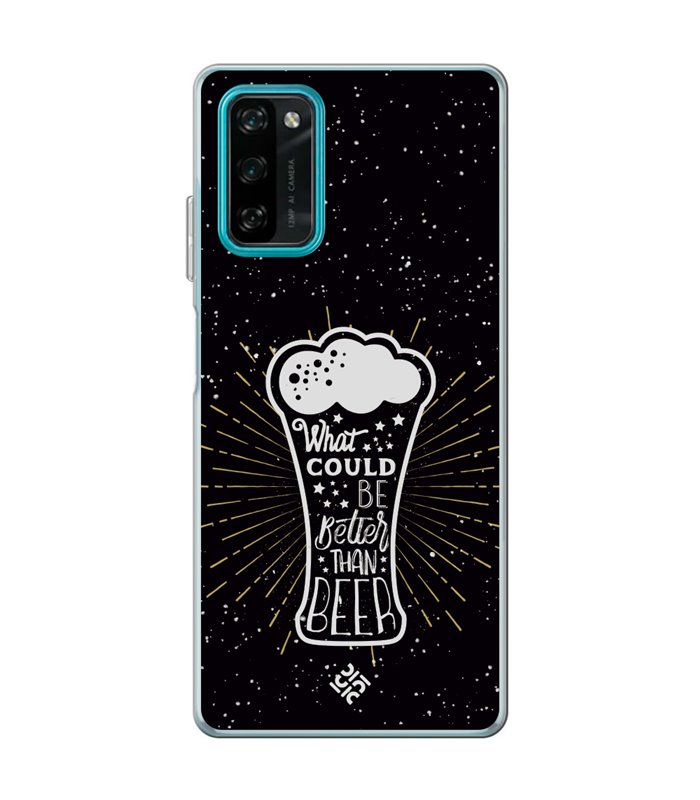 Funda para [ Blackview A100 ] Dibujo Auténtico [ What Could  Be Better Than Beer ] de Silicona Flexible