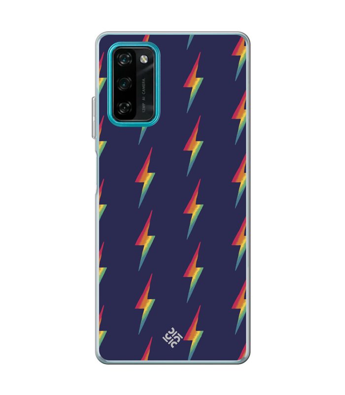 Funda para [ Blackview A100 ] Dibujo Auténtico [ Rayos de Colores ] de Silicona Flexible