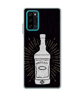 Funda para [ Blackview A100 ] Dibujo Auténtico [ Whiskey ] de Silicona Flexible para Smartphone