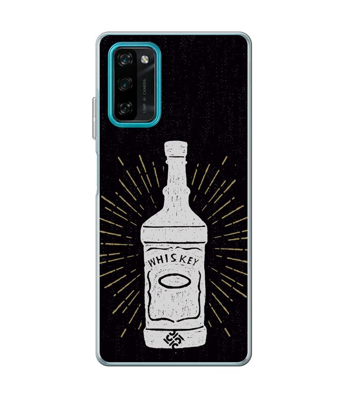 Funda para [ Blackview A100 ] Dibujo Auténtico [ Whiskey ] de Silicona Flexible para Smartphone