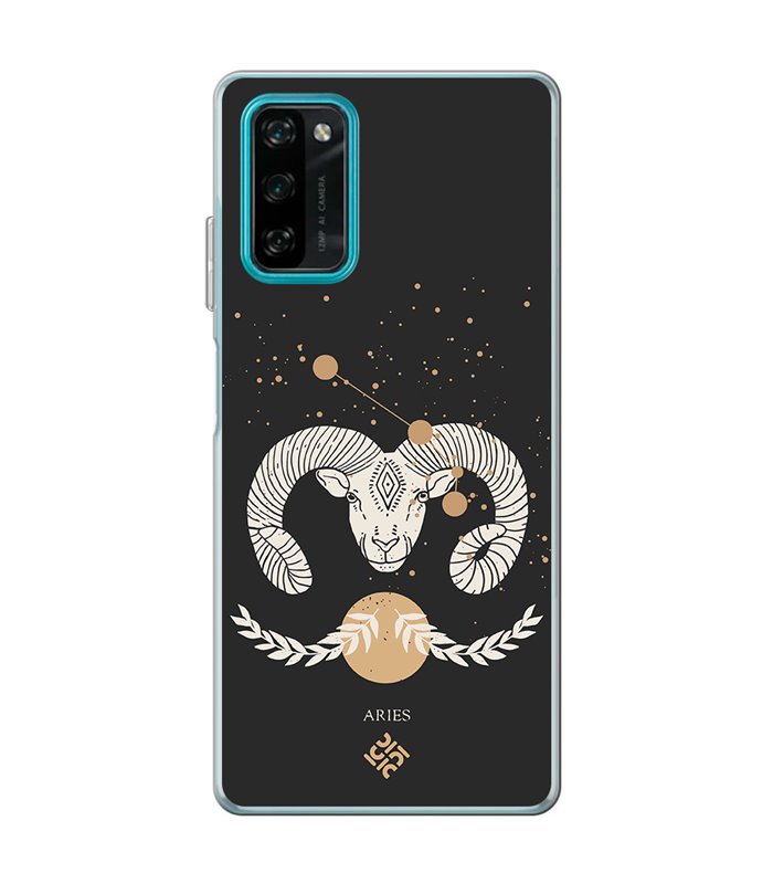 Funda para [ Blackview A100 ] Dibujo Zodiaco [ Signo Zodiacal - Aries ] de Silicona Flexible para Smartphone 